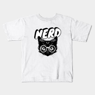 Nerdy Cat Kids T-Shirt